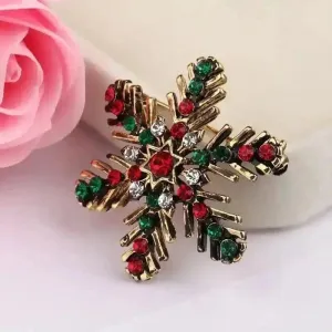 🌟 Fashionable Retro Metal Christmas Snowflake Brooch - Winter Elegance 🌟