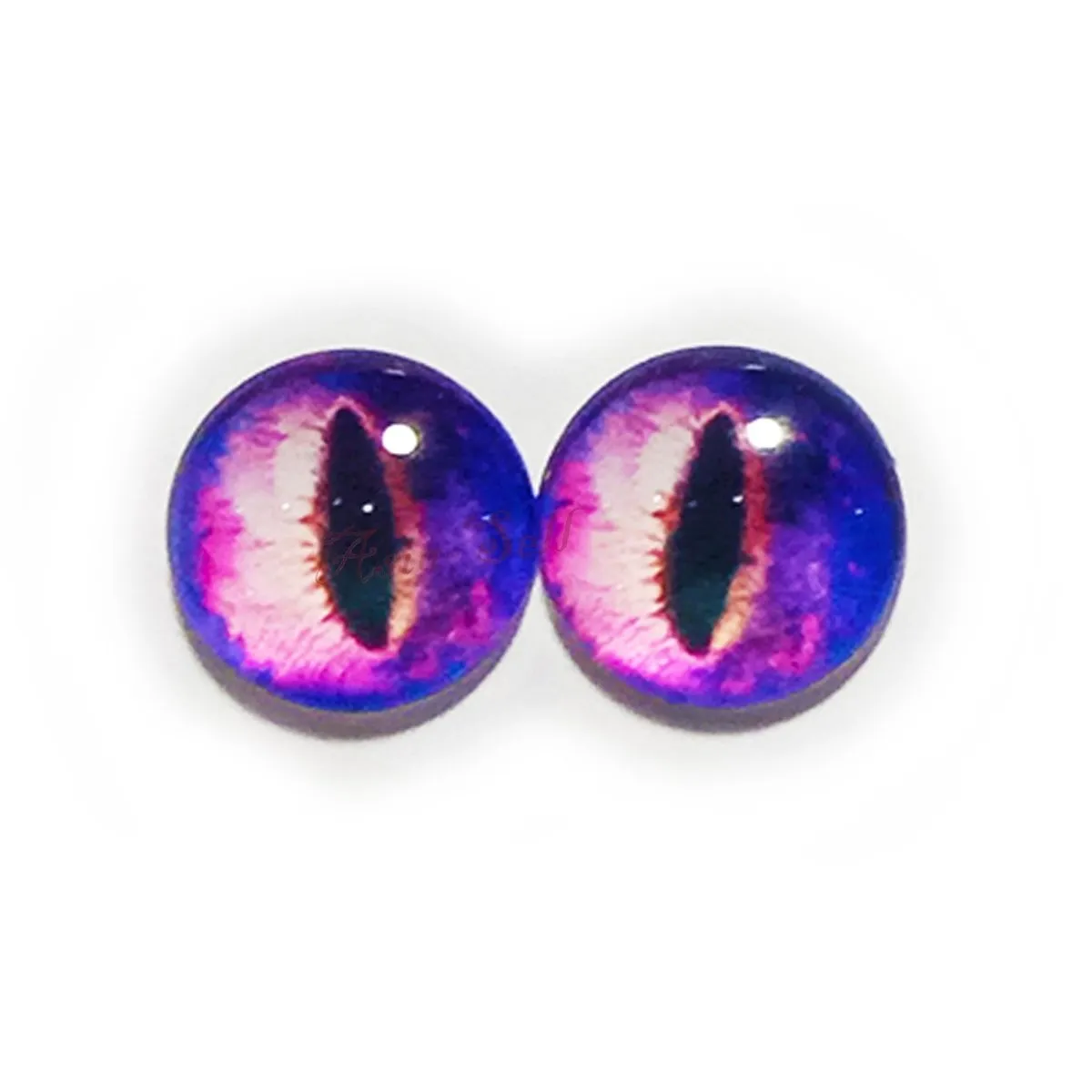 10pcs 6mm 8mm 10mm 12mm Glass Eyes Cabochon Lizard Cat Frog Animal Flat Dome Eye