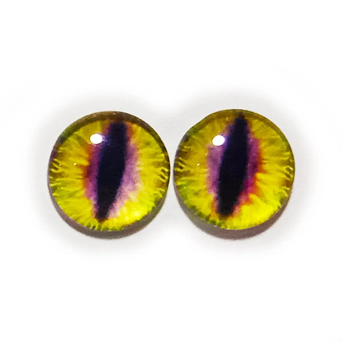 10pcs 6mm 8mm 10mm 12mm Glass Eyes Cabochon Lizard Cat Frog Animal Flat Dome Eye