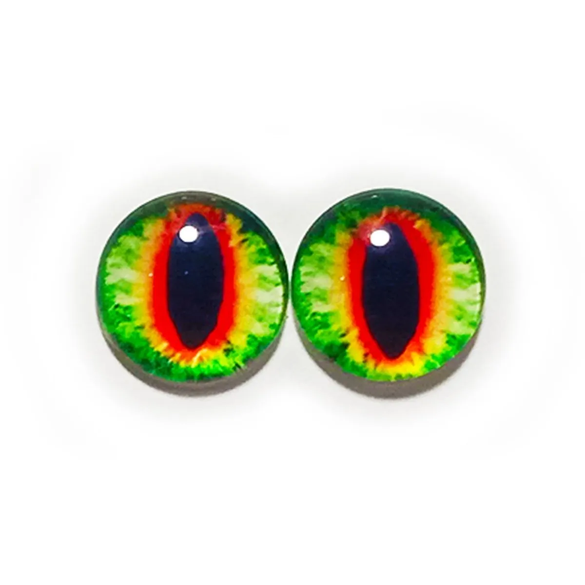 10pcs 6mm 8mm 10mm 12mm Glass Eyes Cabochon Lizard Cat Frog Animal Flat Dome Eye