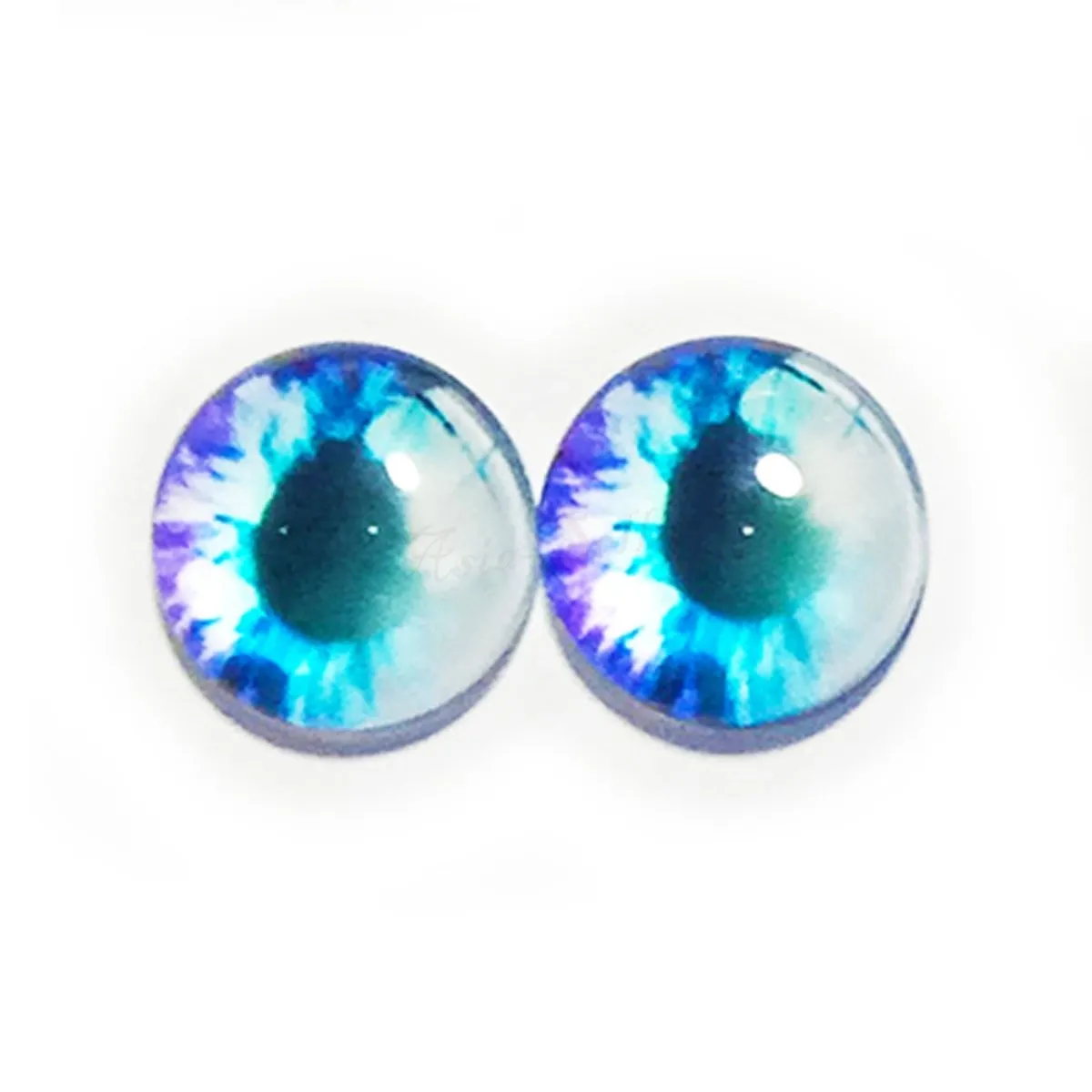 10pcs 6mm 8mm 10mm 12mm Glass Eyes Cabochon Lizard Cat Frog Animal Flat Dome Eye