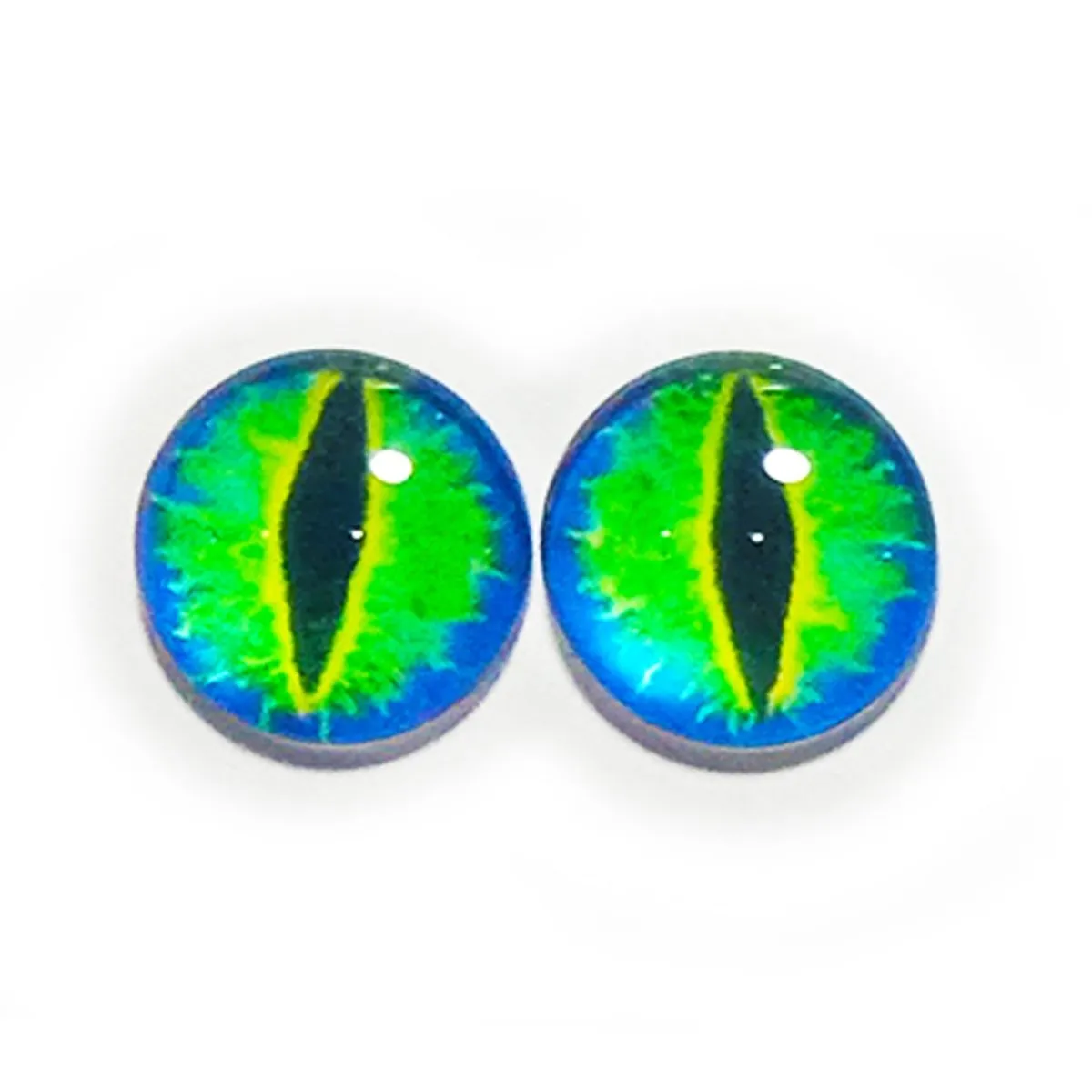 10pcs 6mm 8mm 10mm 12mm Glass Eyes Cabochon Lizard Cat Frog Animal Flat Dome Eye