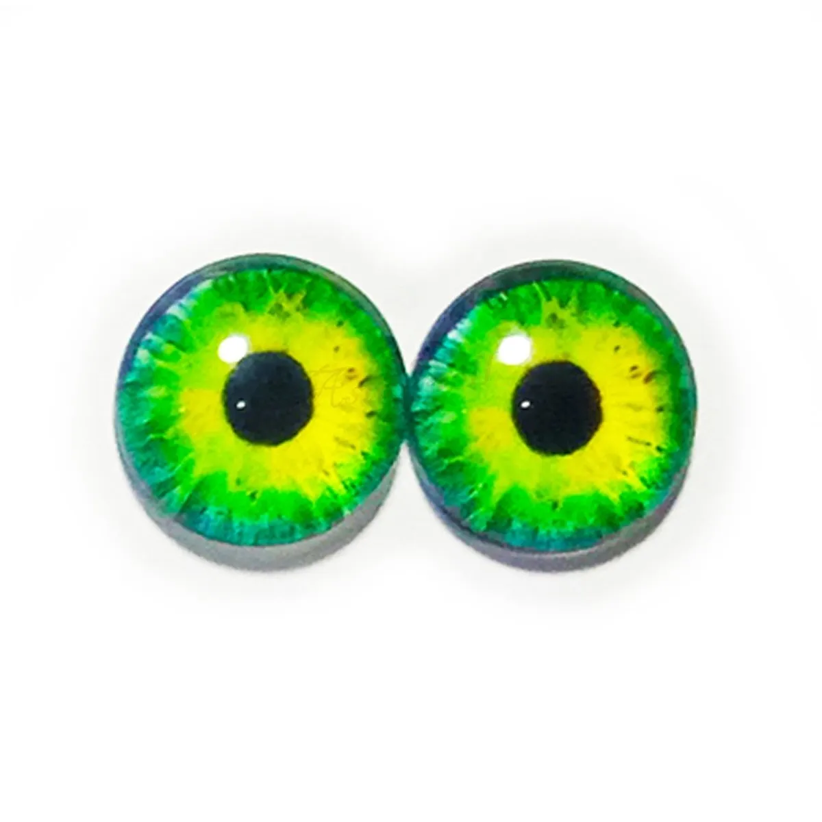 10pcs 6mm 8mm 10mm 12mm Glass Eyes Cabochon Lizard Cat Frog Animal Flat Dome Eye