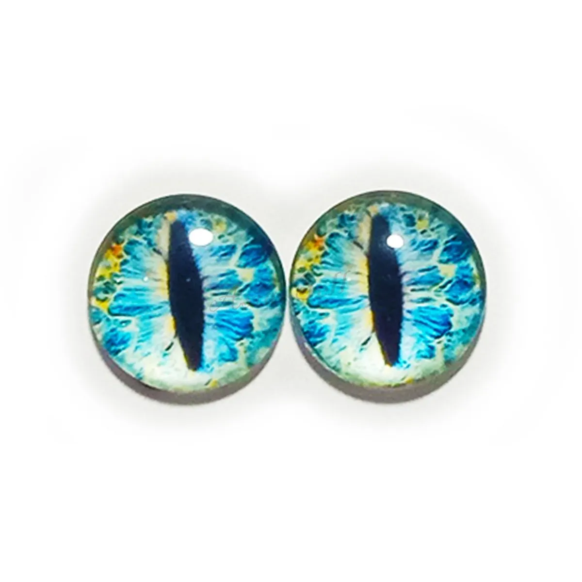10pcs 6mm 8mm 10mm 12mm Glass Eyes Cabochon Lizard Cat Frog Animal Flat Dome Eye