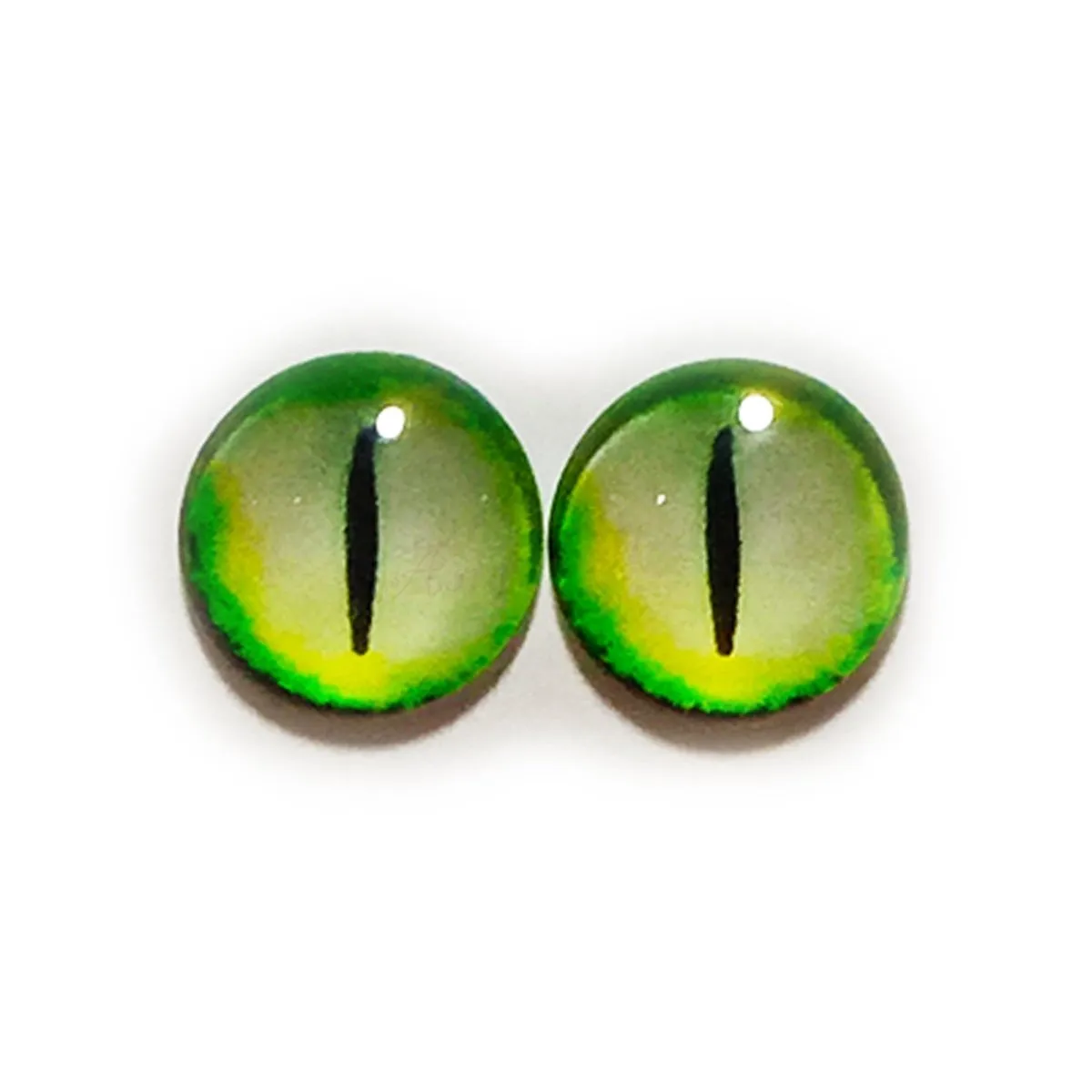 10pcs 6mm 8mm 10mm 12mm Glass Eyes Cabochon Lizard Cat Frog Animal Flat Dome Eye