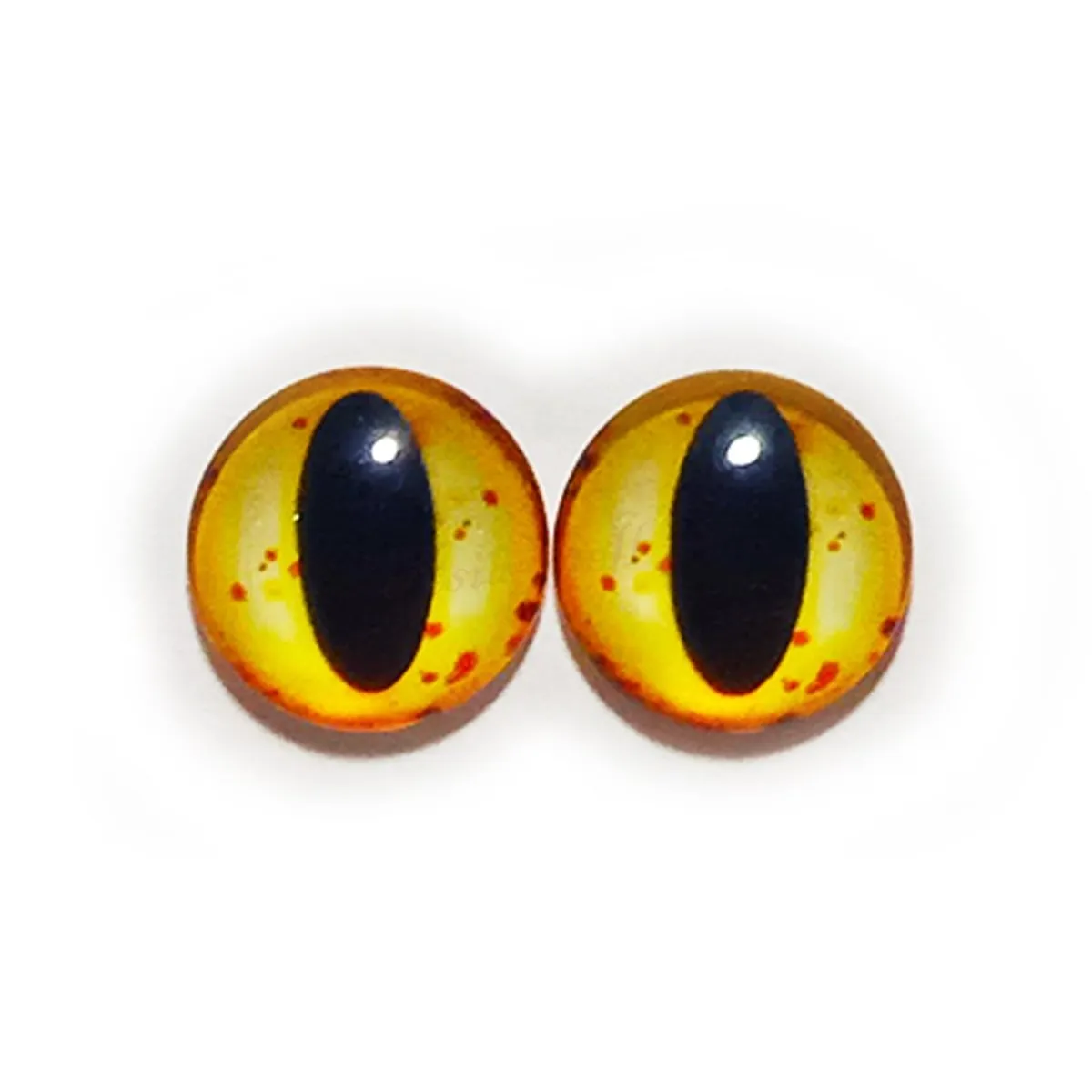 10pcs 6mm 8mm 10mm 12mm Glass Eyes Cabochon Lizard Cat Frog Animal Flat Dome Eye