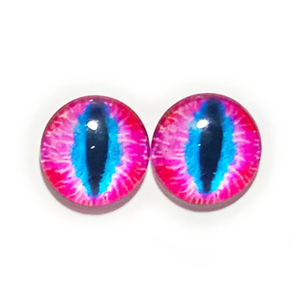 10pcs 6mm 8mm 10mm 12mm Glass Eyes Cabochon Lizard Cat Frog Animal Flat Dome Eye