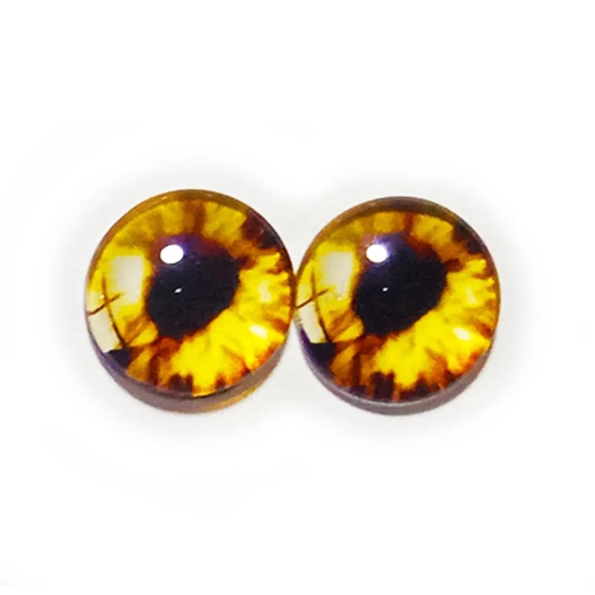 10pcs 6mm 8mm 10mm 12mm Glass Eyes Cabochon Lizard Cat Frog Animal Flat Dome Eye