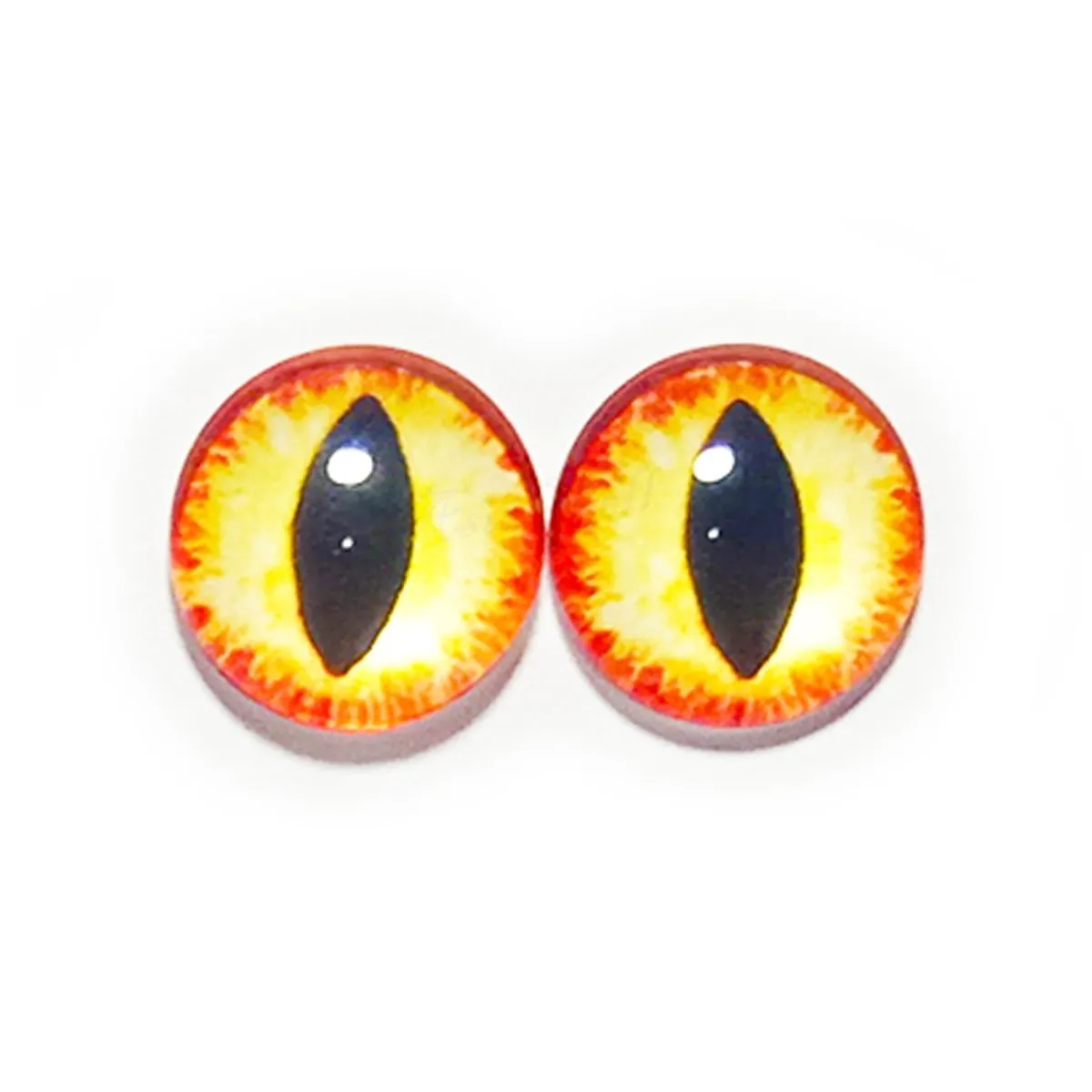 10pcs 6mm 8mm 10mm 12mm Glass Eyes Cabochon Lizard Cat Frog Animal Flat Dome Eye