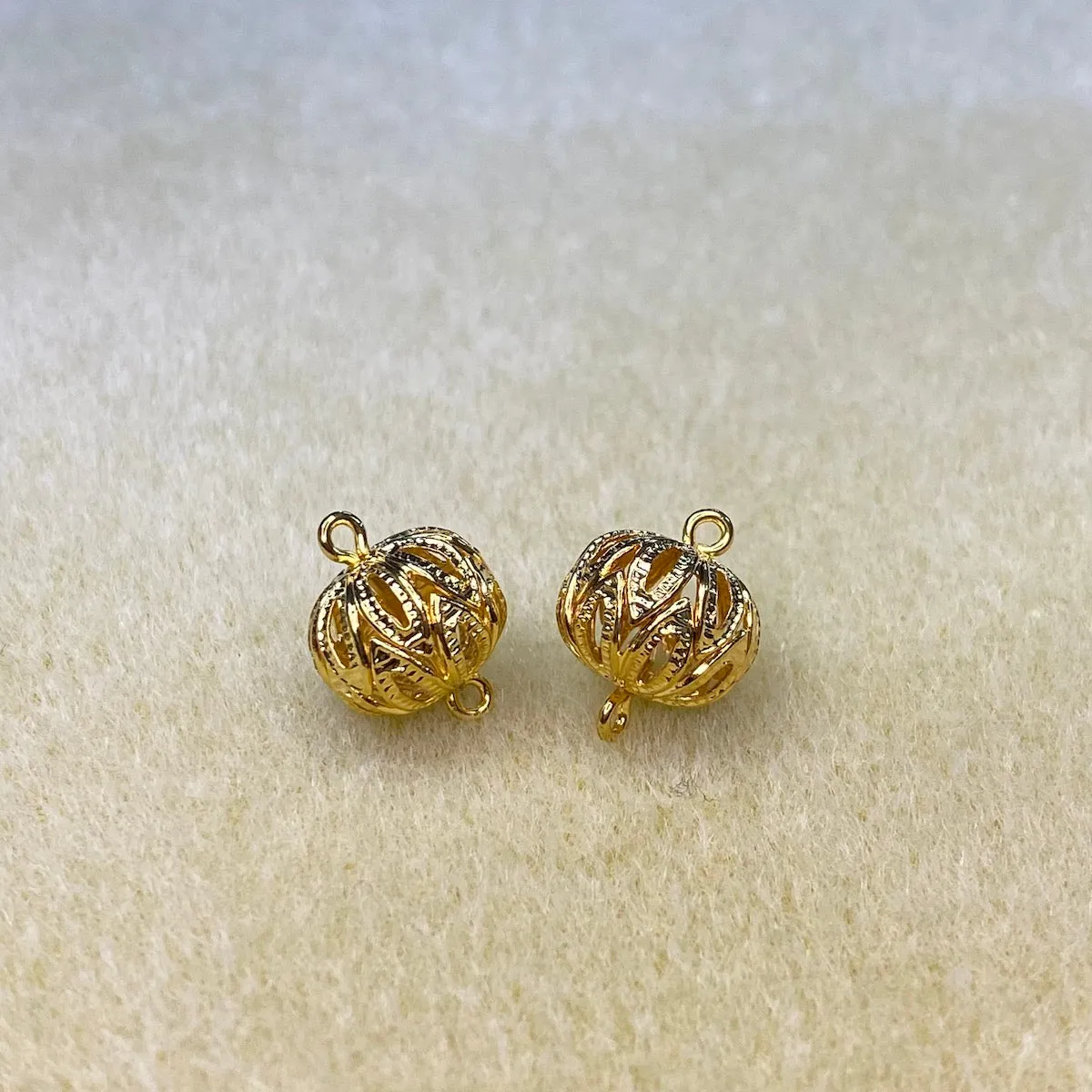 12mm Lacy Connector (10) - Gold