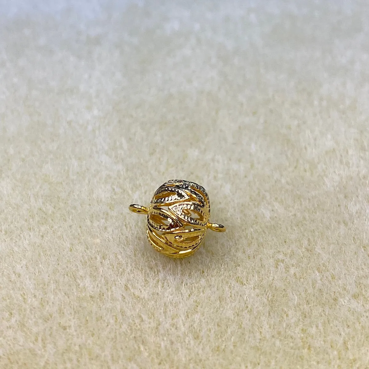 12mm Lacy Connector (10) - Gold