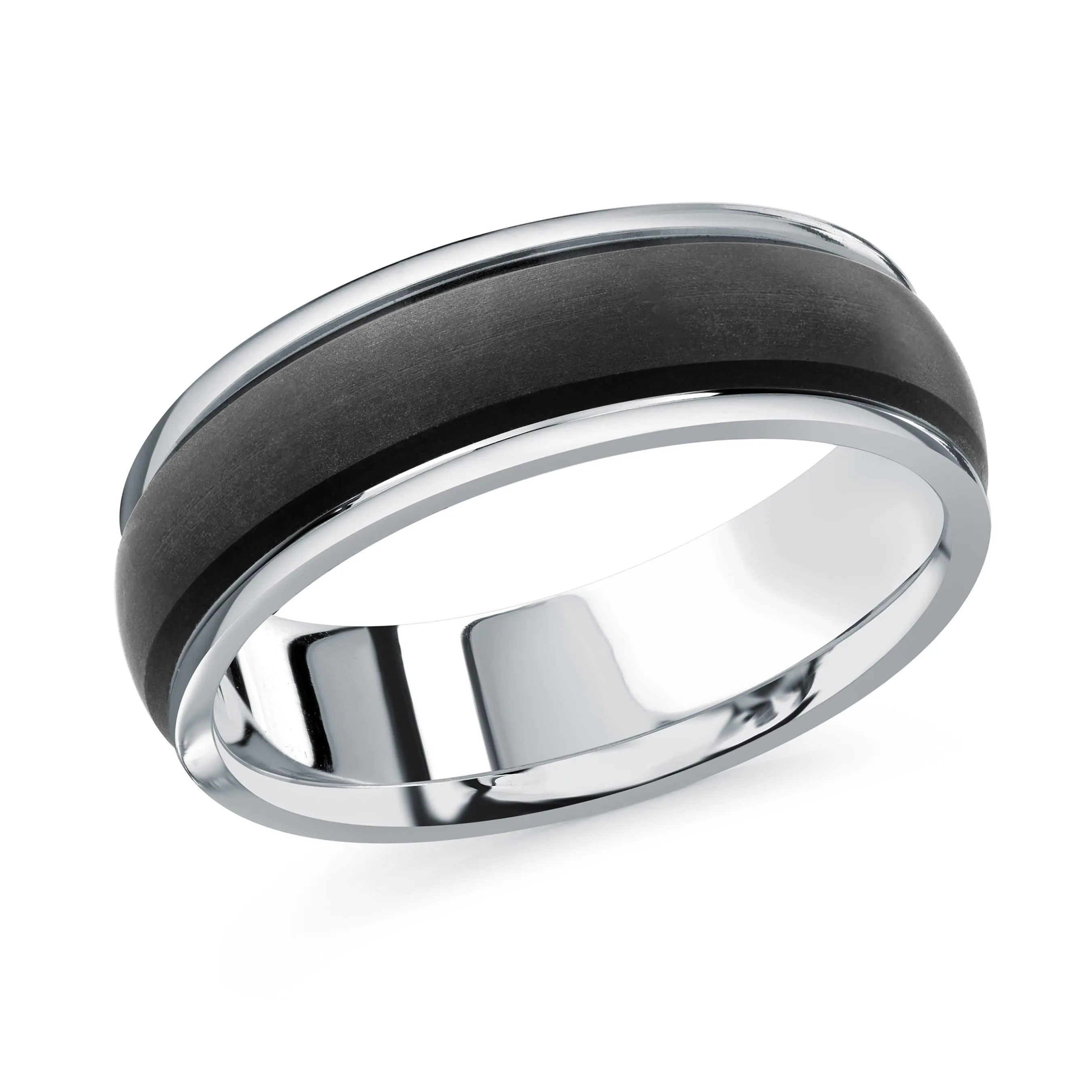 14K White Gold Ring from the Noir Collection by Malo - MRDA-091-6W