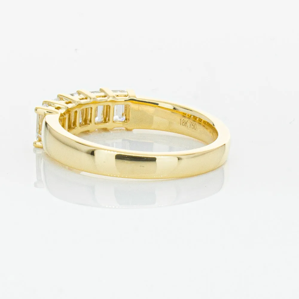 18ct Yellow Gold 1.02ct Emerald Cut Diamond Asra Ring