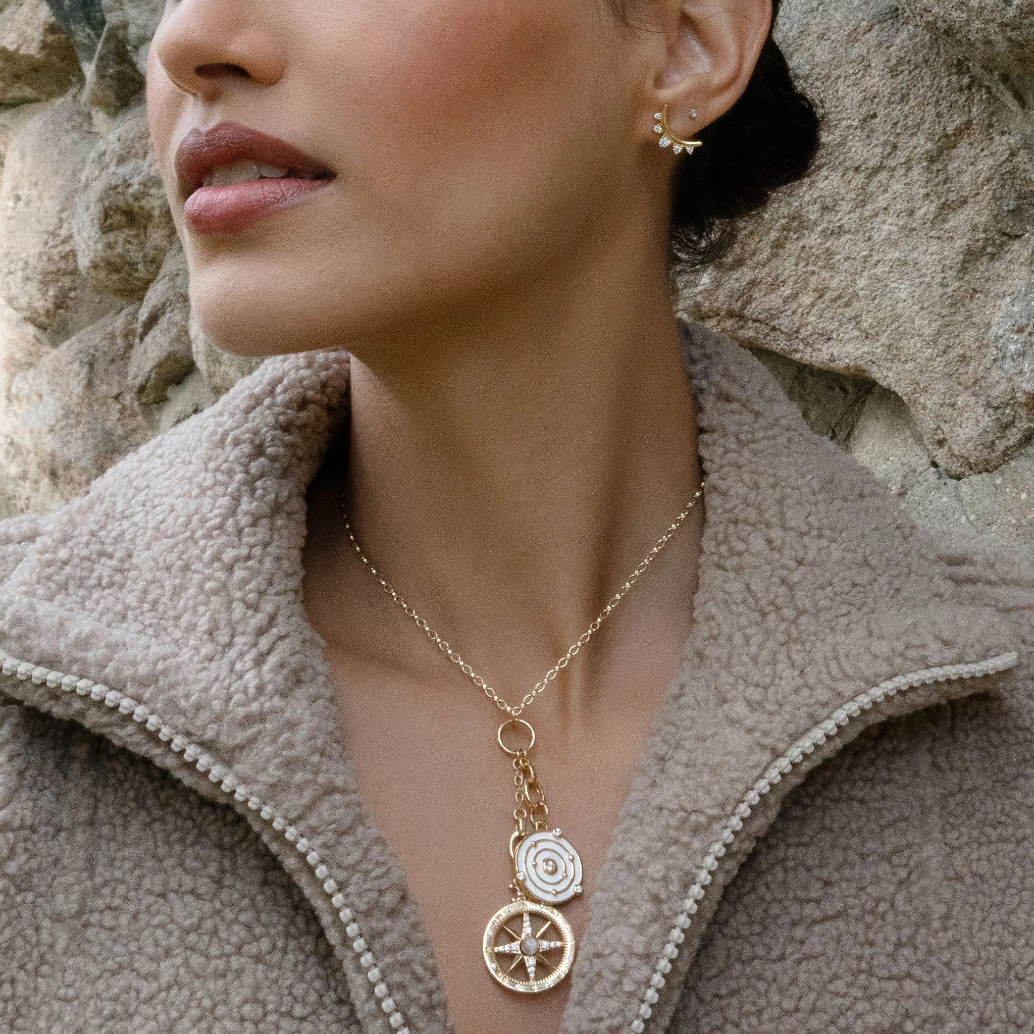18" Yellow Gold "Design Your Own" Small Charm Chain Necklace