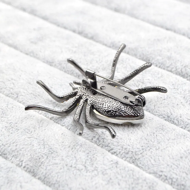 3 Colors Choose Crystal Spider Brooches for Women