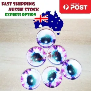 50pcs Round 6mm Glass Eyes Dragon Lizard Frog Eyeballs Model D
