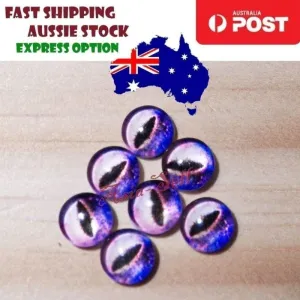 50pcs Round 6mm Glass Eyes Dragon Lizard Frog Eyeballs Model E
