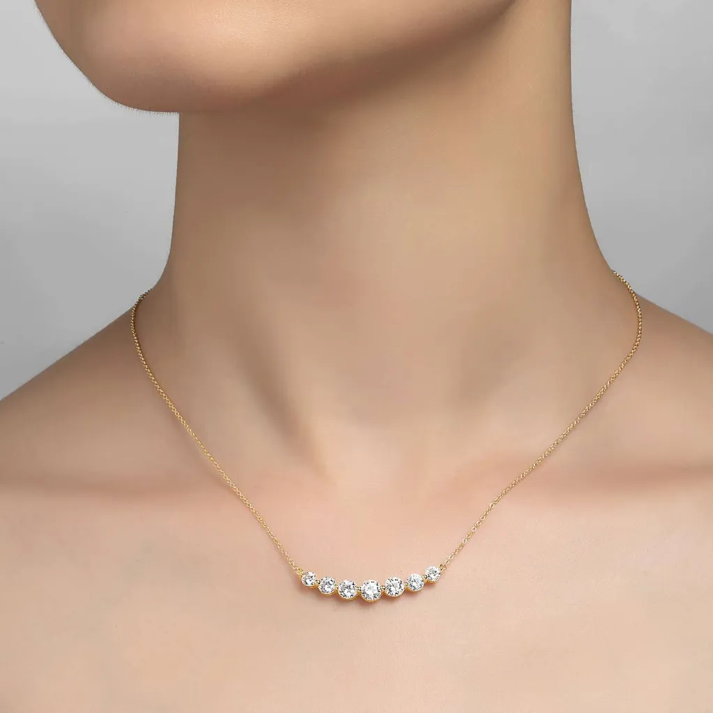 7 Symbols of Joy Bar Necklace 18"