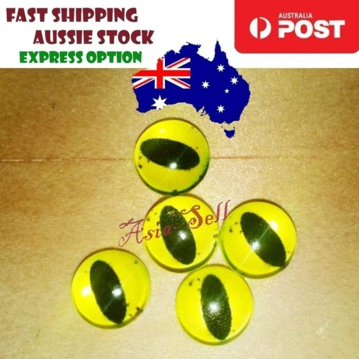 8pcs Round 25mm Cabochon Glass Doll Eyes Dragon Lizard Frog Model S