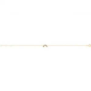 9ct Yellow Gold Rainbow Chain Bracelet