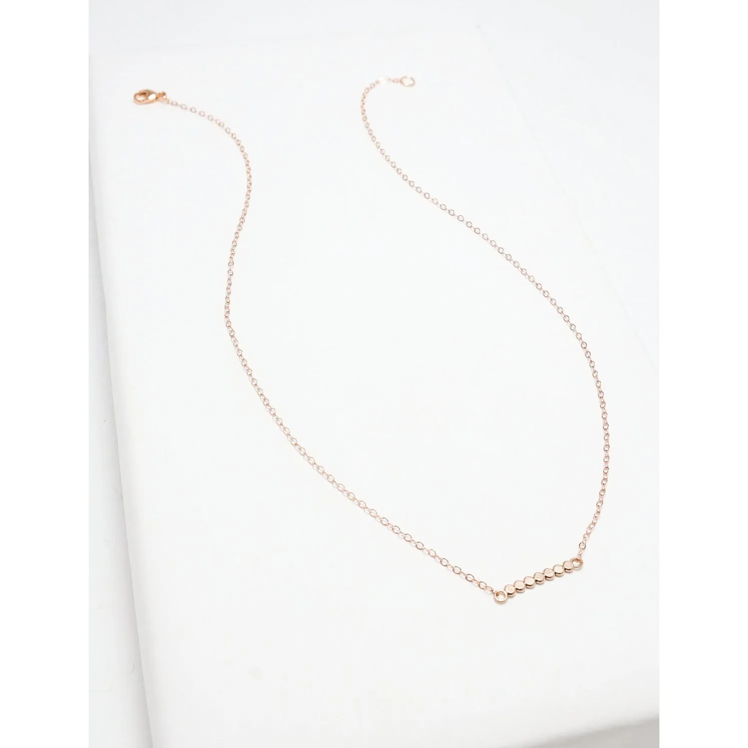 Accent Short Flat Beaded Necklace