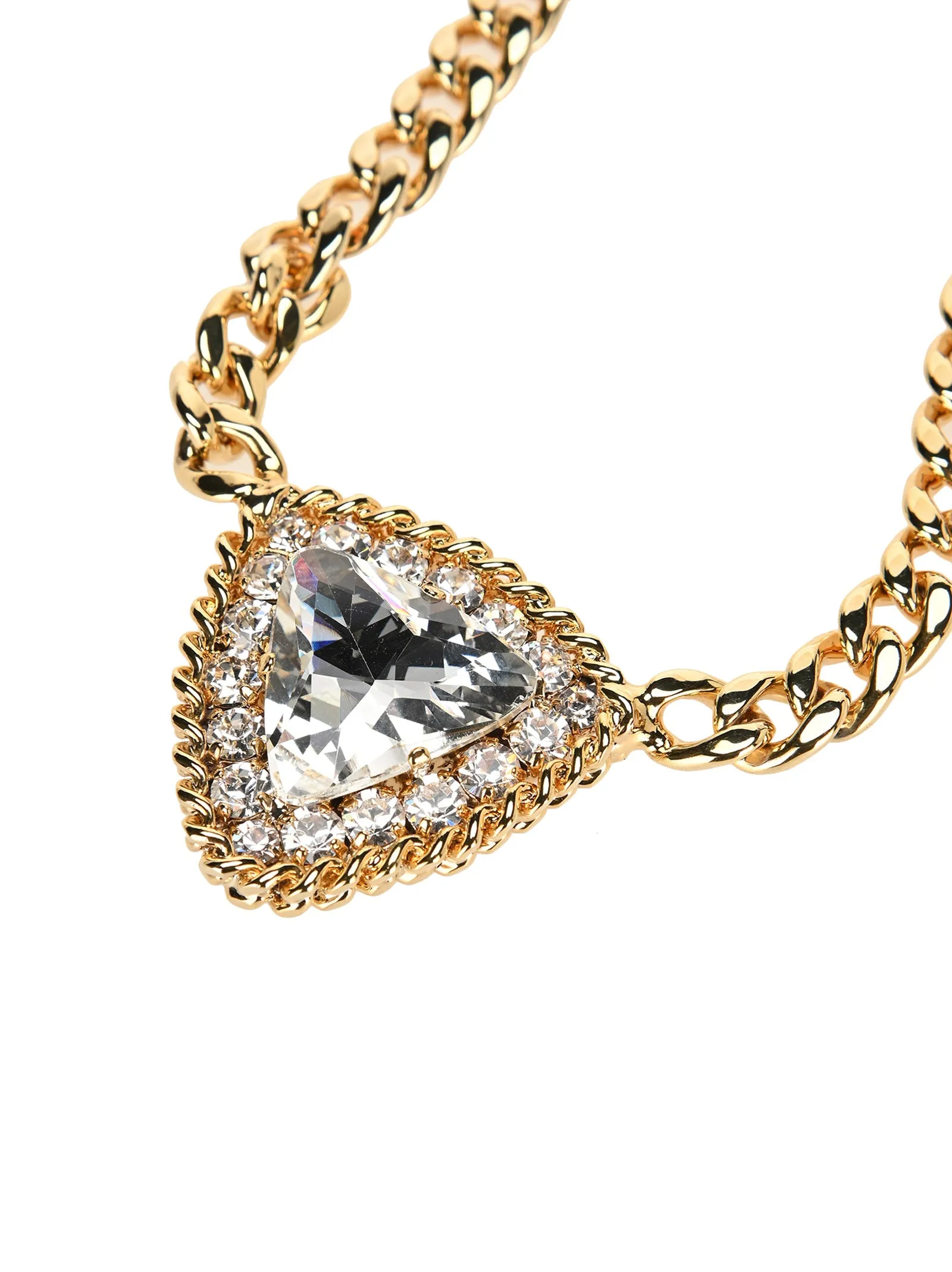 Alessandra Rich Crystal Pendant Chain Necklace