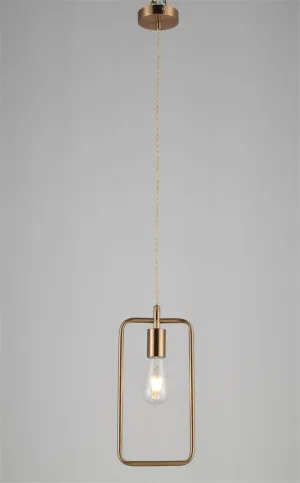 Allite Rectangular Modern Brass Pendant