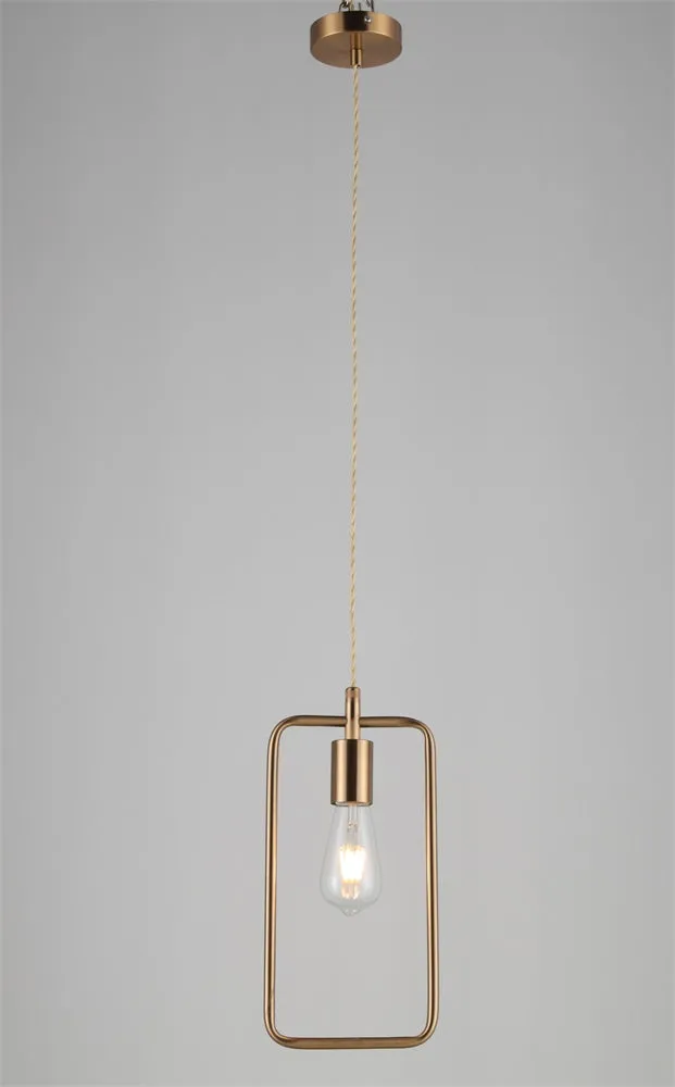 Allite Rectangular Modern Brass Pendant