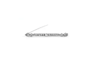 Antique Art Deco 1930s Cartier Platinum Diamond Pin