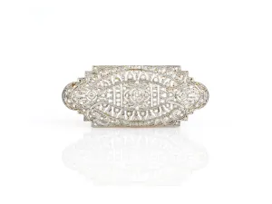 Antique Edwardian 1910s 2.80 Carat Old Mine Cut Diamond Brooch