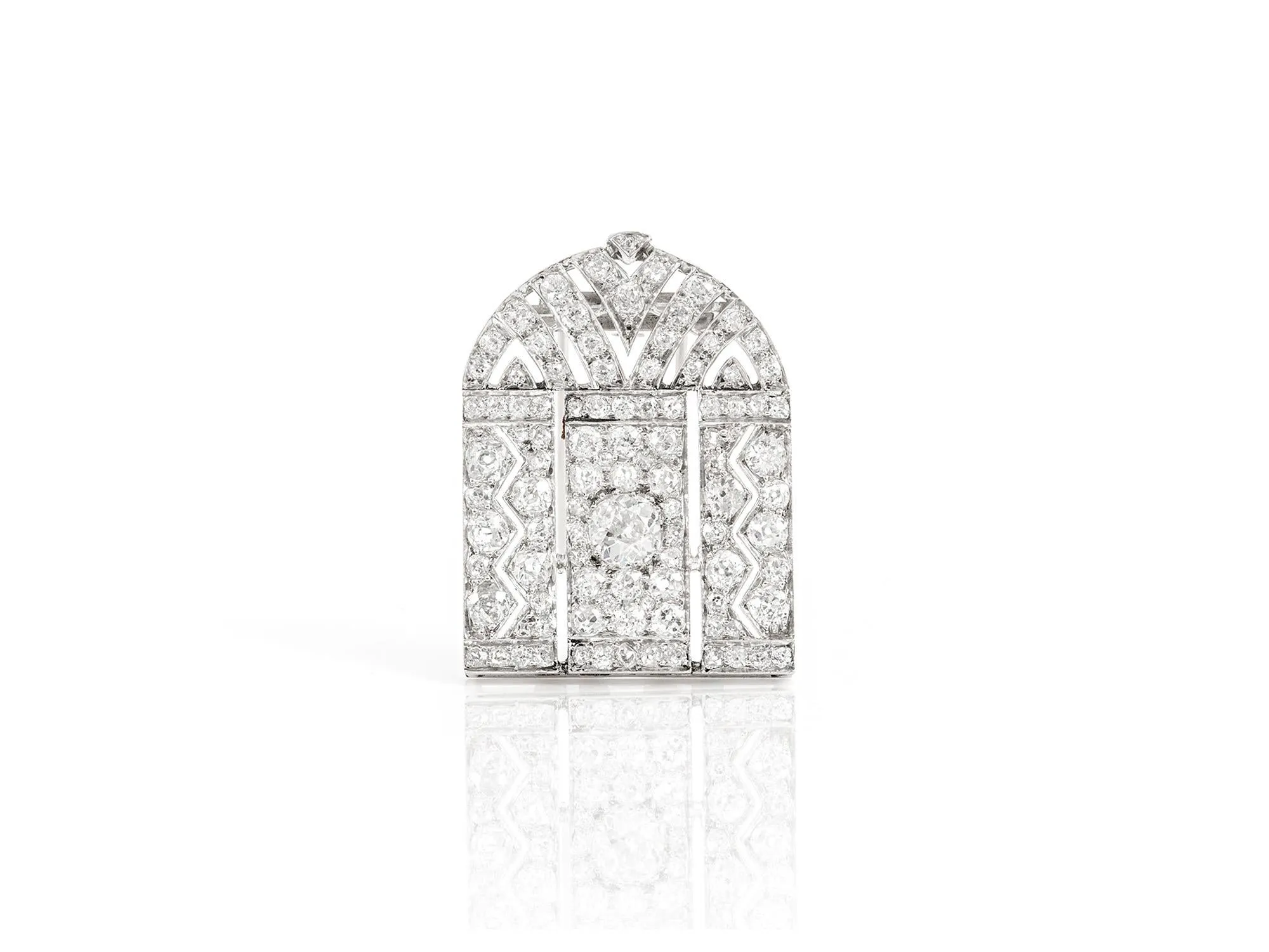 Antique Edwardian 1910s 4.50 Carat Diamond Brooch