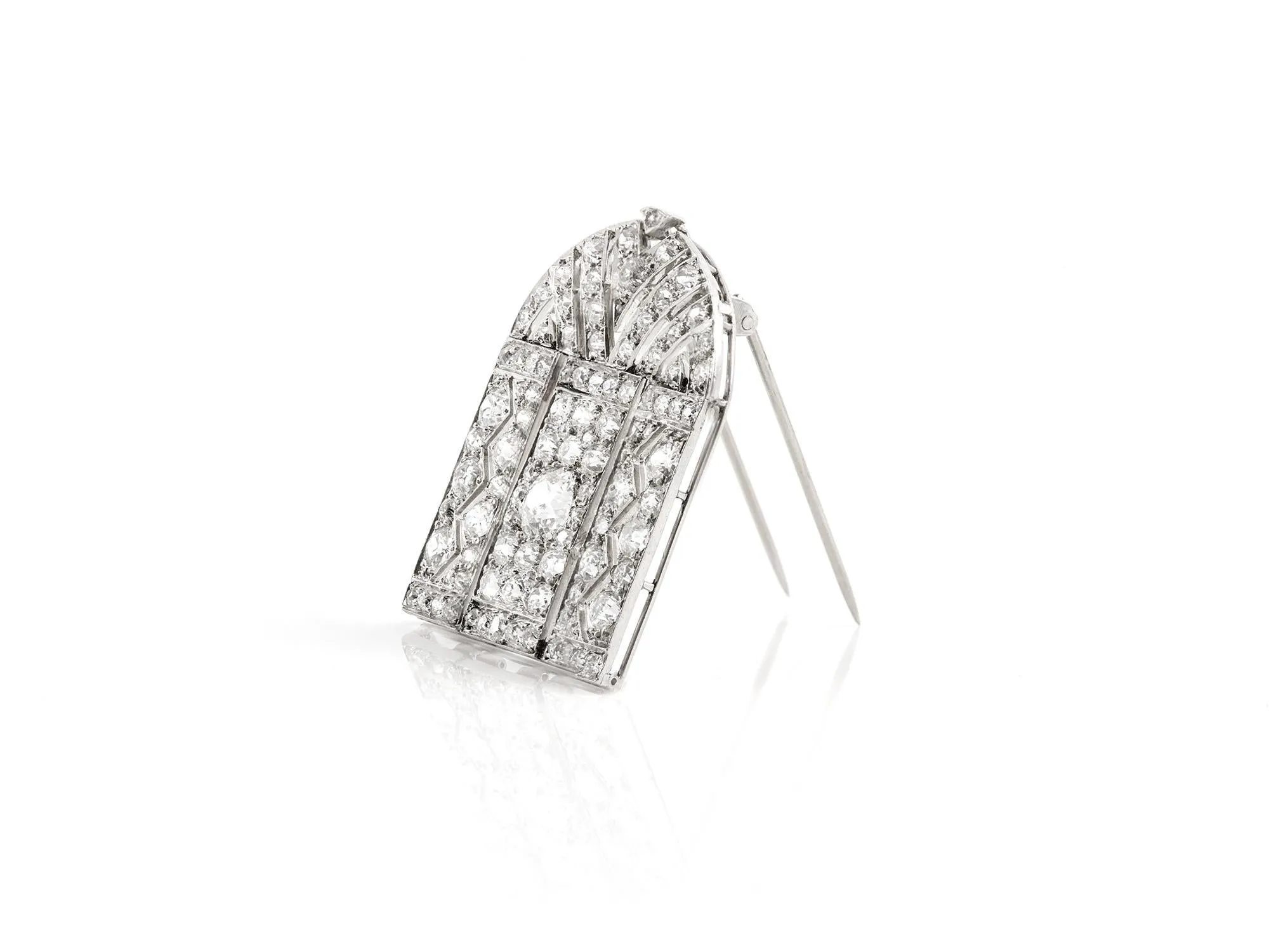 Antique Edwardian 1910s 4.50 Carat Diamond Brooch
