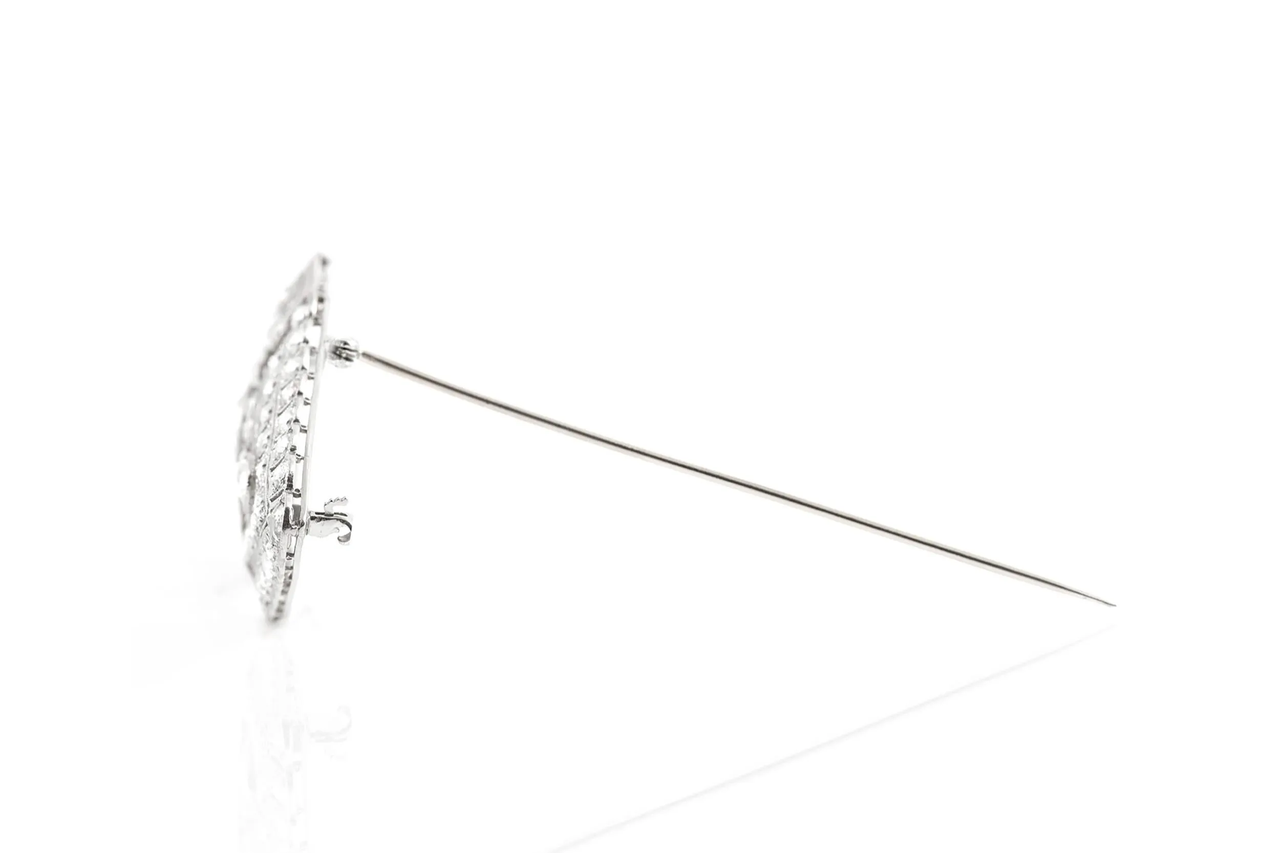 Antique Edwardian 1910s 7.00 Carat Diamond Brooch