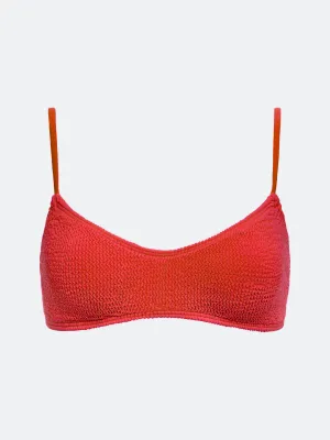BALBOA LOW SCOOP BIKINI TOP - RUBY