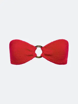 BALBOA O-RING BIKINI TOP - RUBY