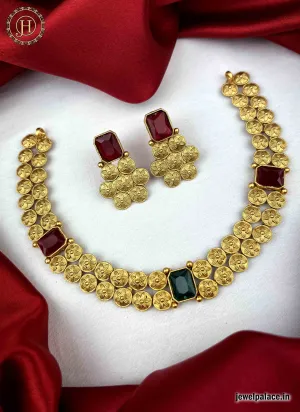 Beautiful Latest Gold Plated Necklace Set JH1841