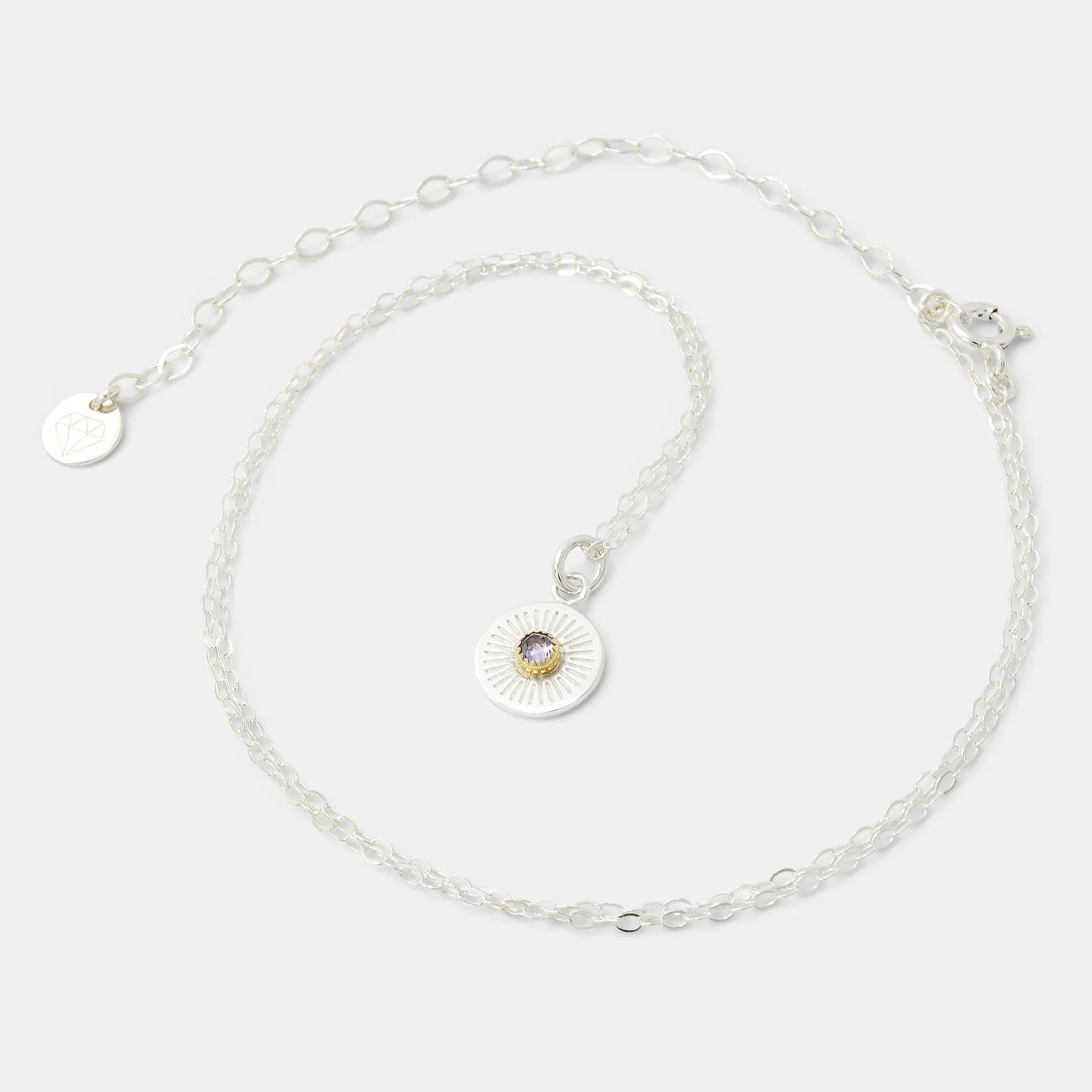Birthstone Silver Pendant: Tanzanite
