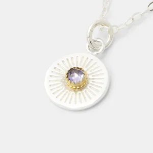 Birthstone Silver Pendant: Tanzanite