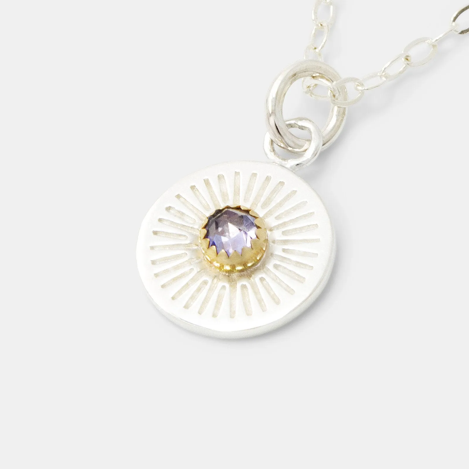 Birthstone Silver Pendant: Tanzanite