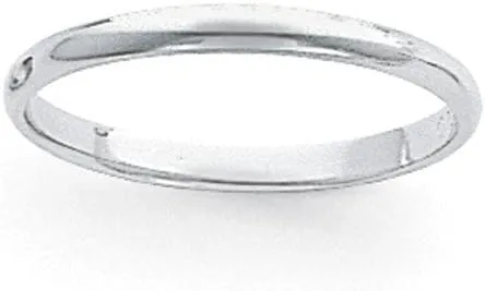 Bonyak Jewelry Platinum 3mm Half Round Featherweight Wedding Band Size 6.5 Impeccable