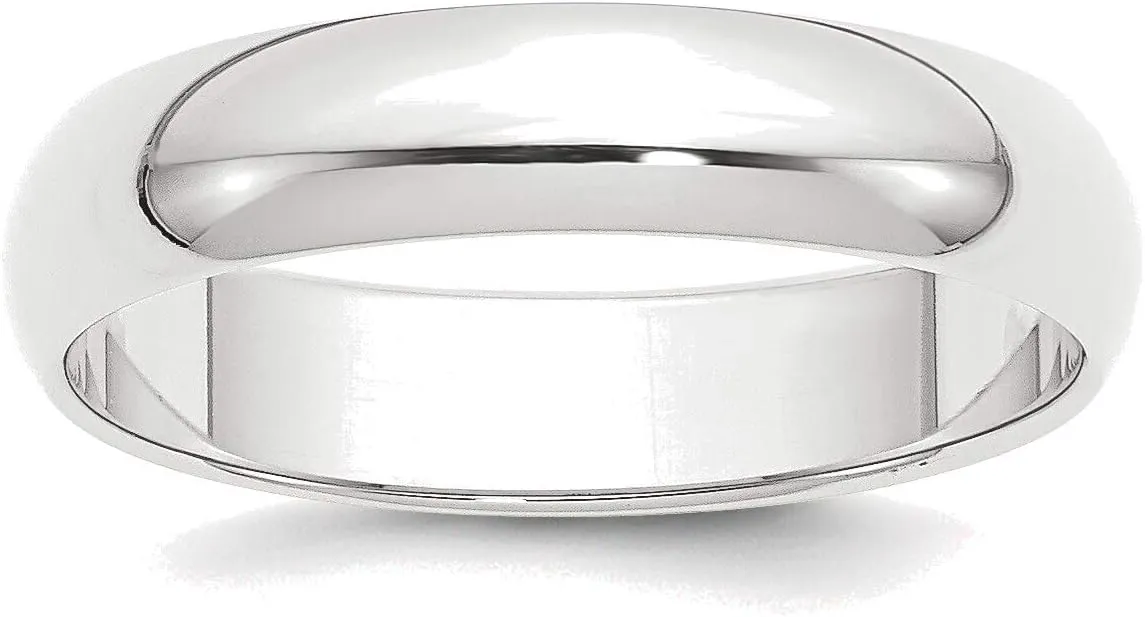 Bonyak Jewelry Platinum 5mm Half Round Featherweight Wedding Band Size 8.5 Heirloom