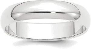 Bonyak Jewelry Platinum 5mm Half Round Featherweight Wedding Band Size 8.5 Heirloom