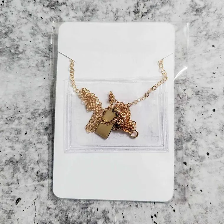 BRASS Broken Hearts Friendship Necklace CUNT
