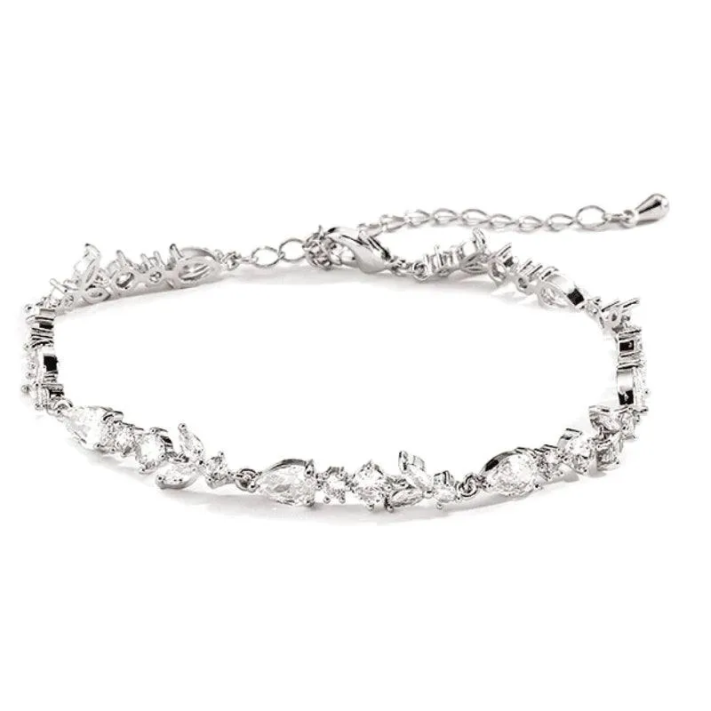 Brides Silver Crystal Wedding Bracelet 7740