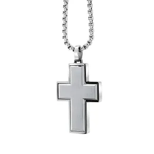 Brushed-Cross-Pendant | Italgem Steel