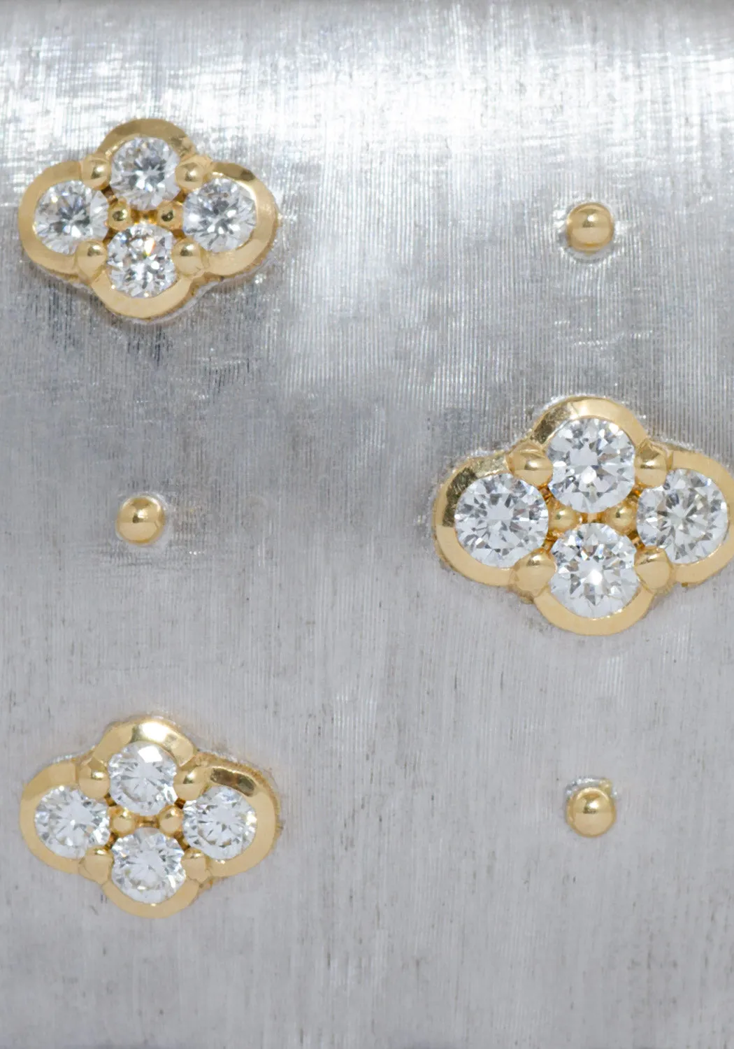 Buccellati Macri AB 18KWG Diamond Cuff Bracelet