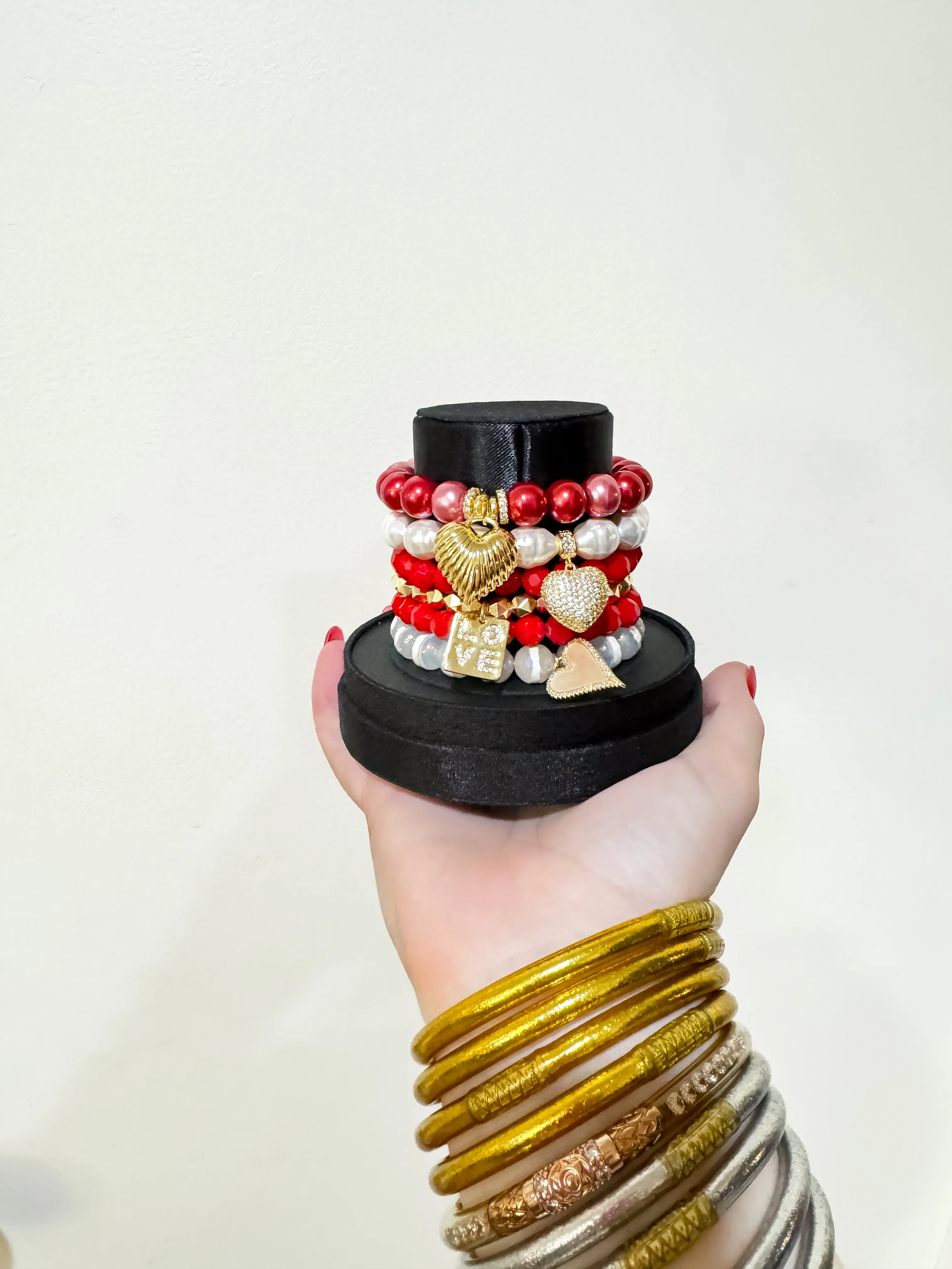 BuDhaGirl | Red Gold Love Stack Set