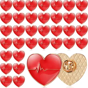 Bulk Heart Disease Nurse Pins - Lapel Brooches for Medical Assistant Week