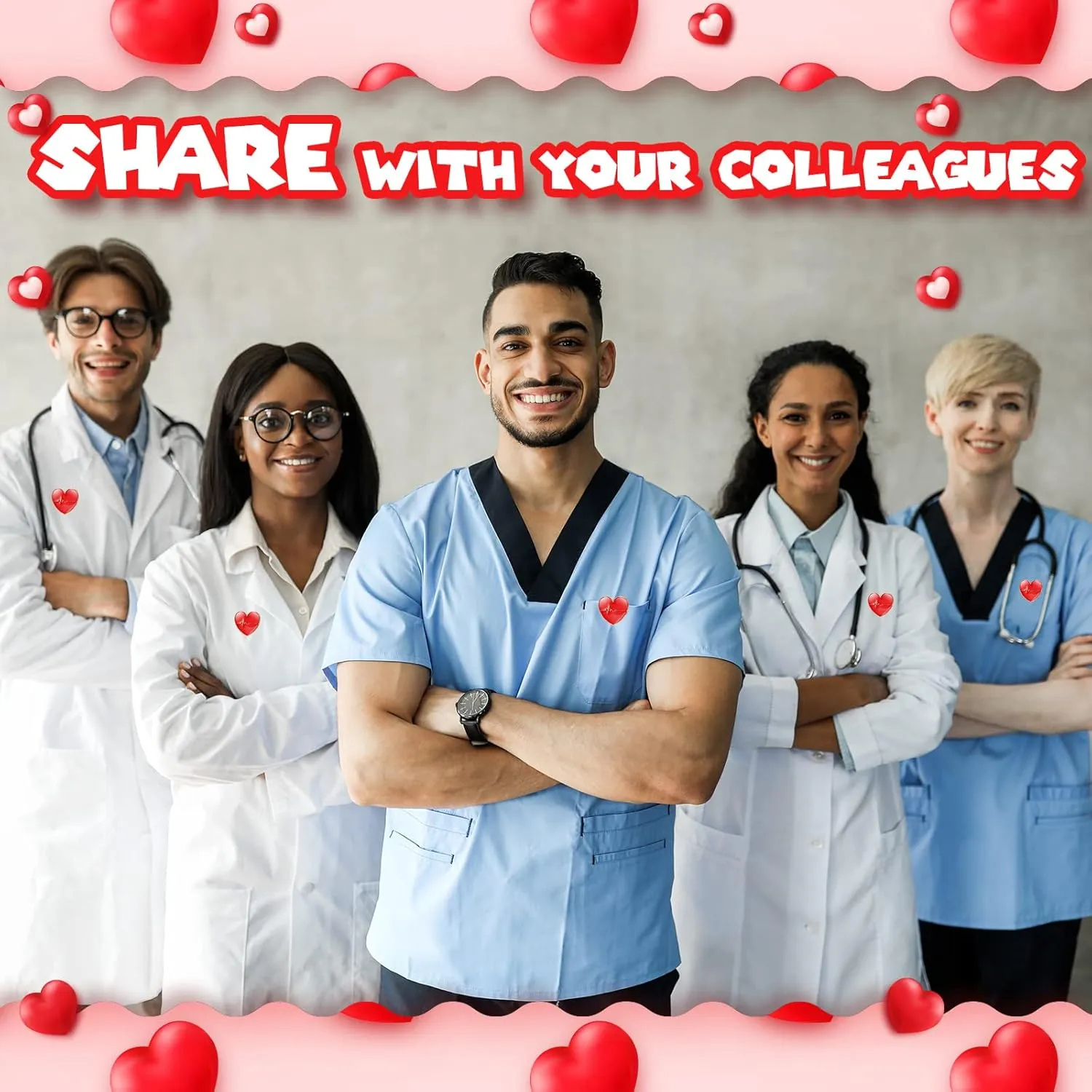 Bulk Heart Disease Nurse Pins - Lapel Brooches for Medical Assistant Week