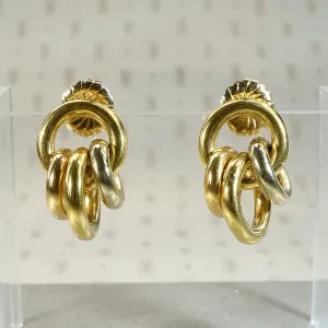 Buttery 18k Gold Rings Post Earrings